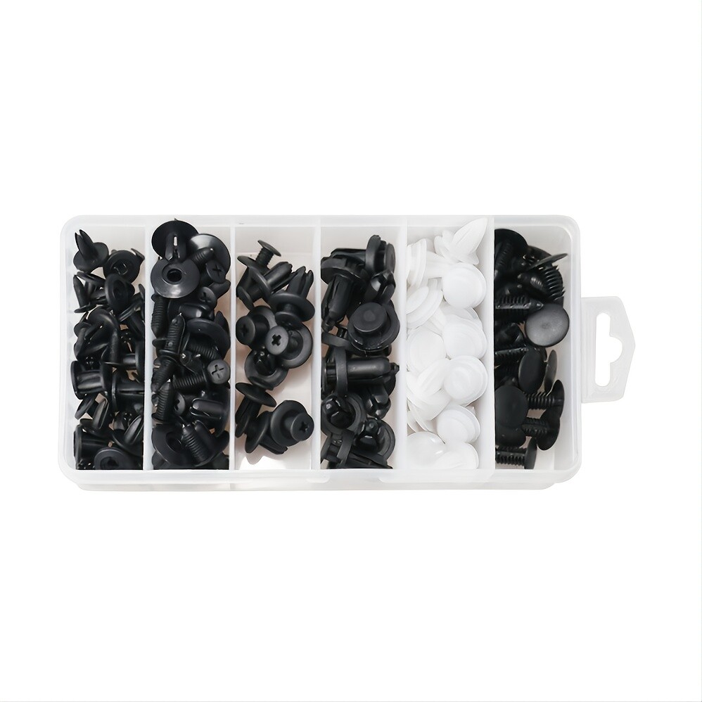 100Pcs Bumper Clips Retainer Auto Car Rivets Fastener Fender-Push Pin Trim +++