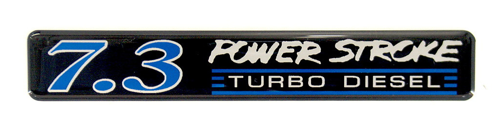 7.3 POWERSTROKE TD EMBLEM BLUE/BLACK (B) SATIN
