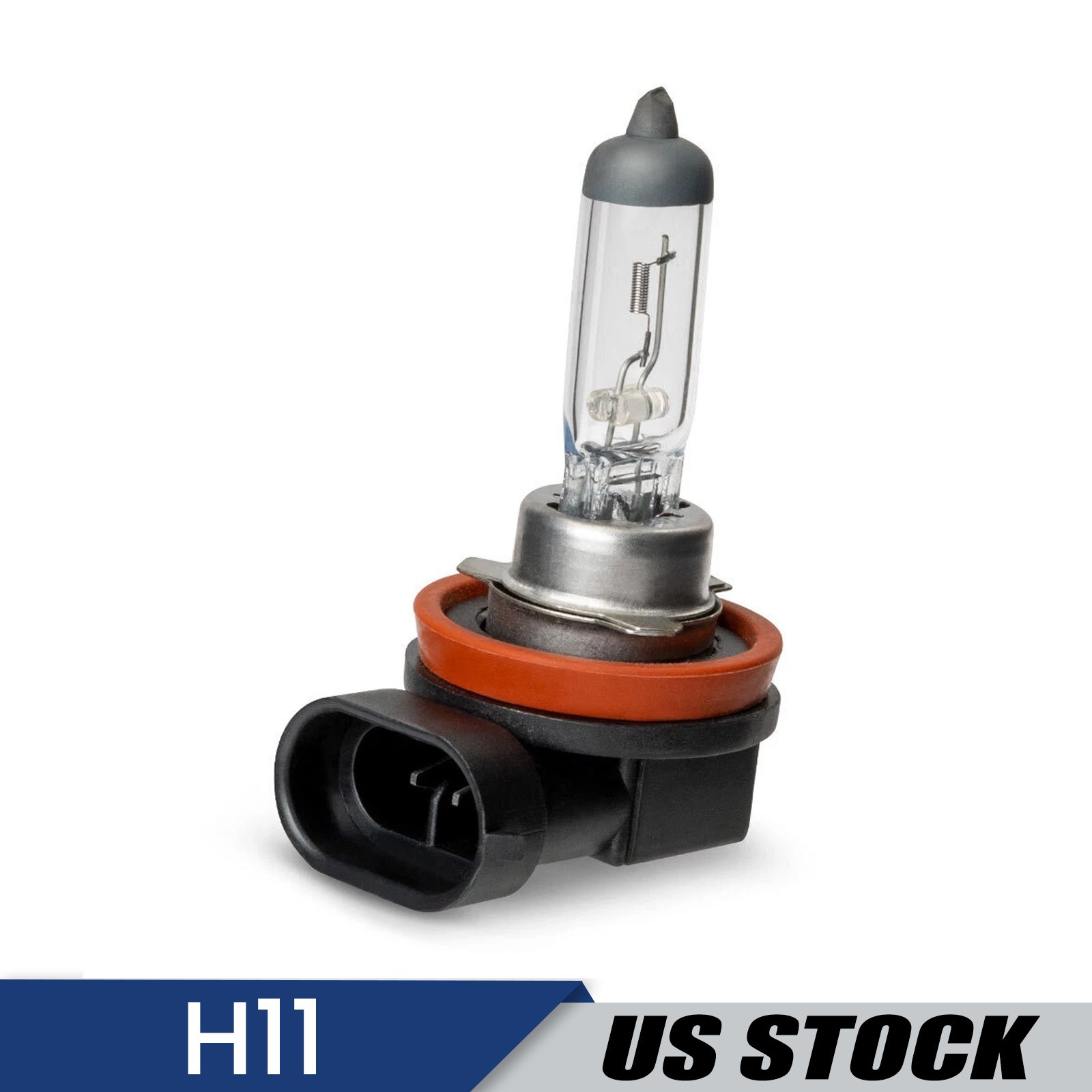 H11 Halogen Headlight Light Bulbs 2Pcs 55W 12V Auto Low-Beam Driving Light 6500K