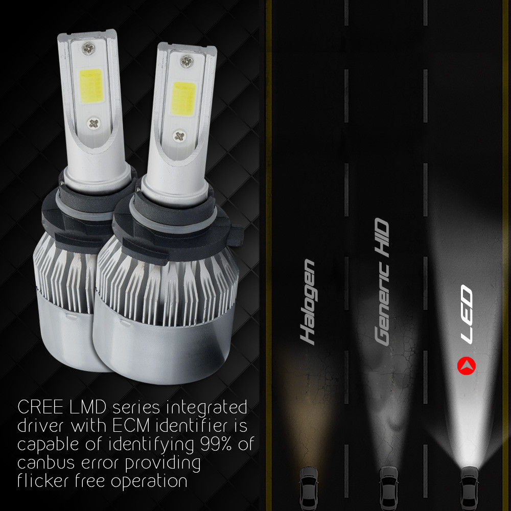 XENTEC LED HID Headlight Conversion kit 9012 6000K for 2013-2015 Dodge Dart