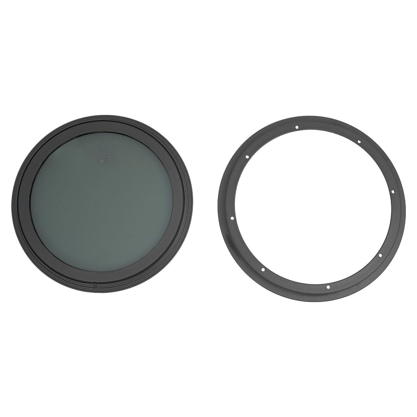 12″ Round RV Window with Trim Ring – Durable Aluminum Alloy Design