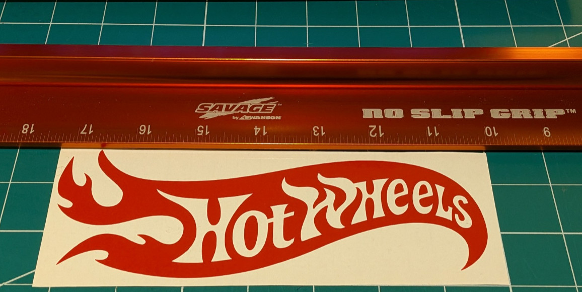 Hot Wheels Die-Cut Vinyl Decal – Peel & Stick for Laptops, Walls, Cars, 5+ Years