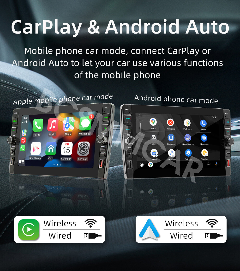 Stereo Radio 9in Car GPS Navigation Android 12 MP5 Player WIFI/FM/USB Head Unit