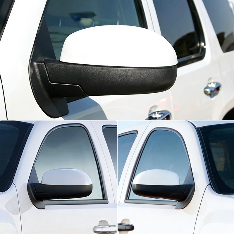 Summit White Side Mirror Covers Caps For 2007-2013 Chevy Silverado GMC Sierra