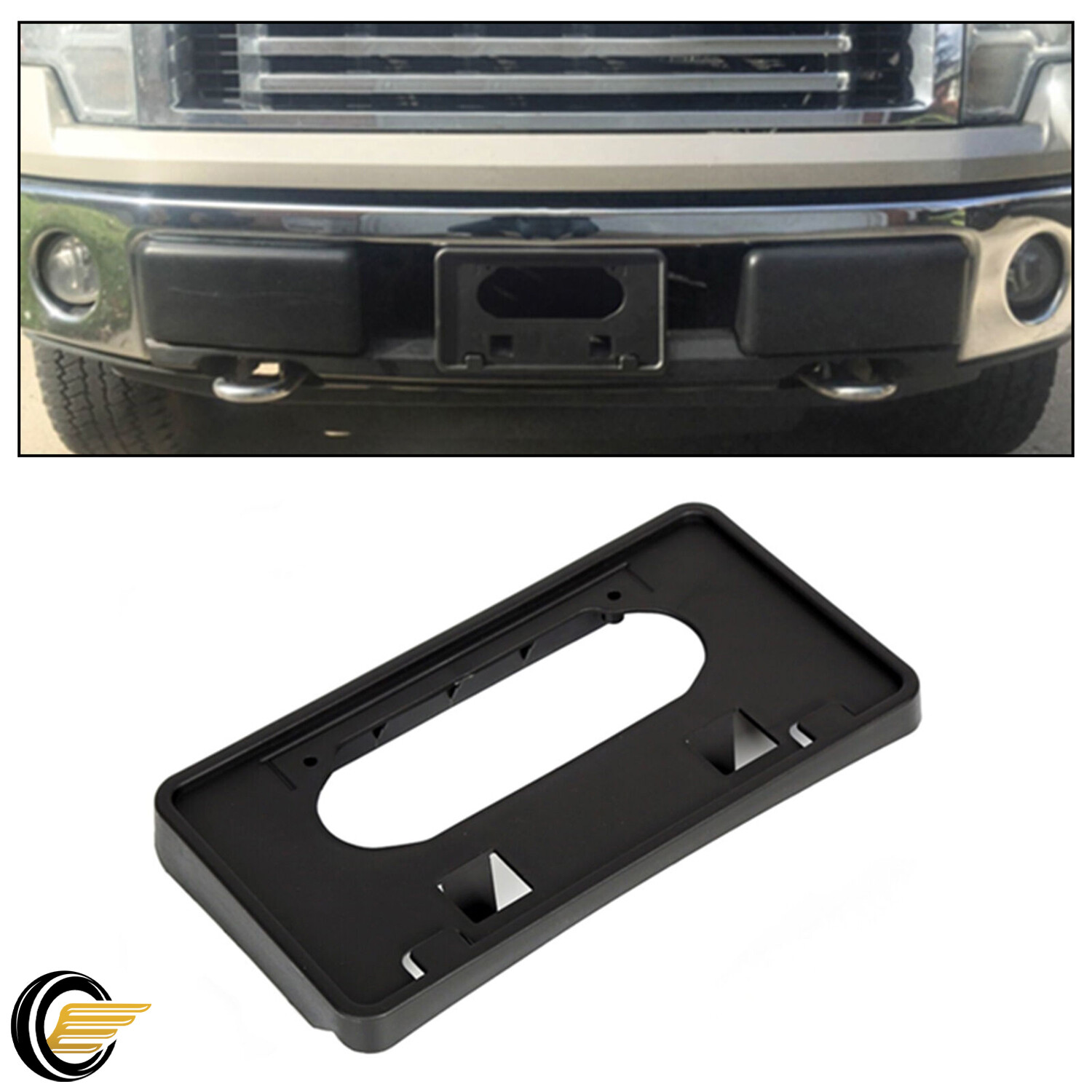 For 2009-2014 Ford F150 Front Bumper License Plate Holder Mounting Bracket New