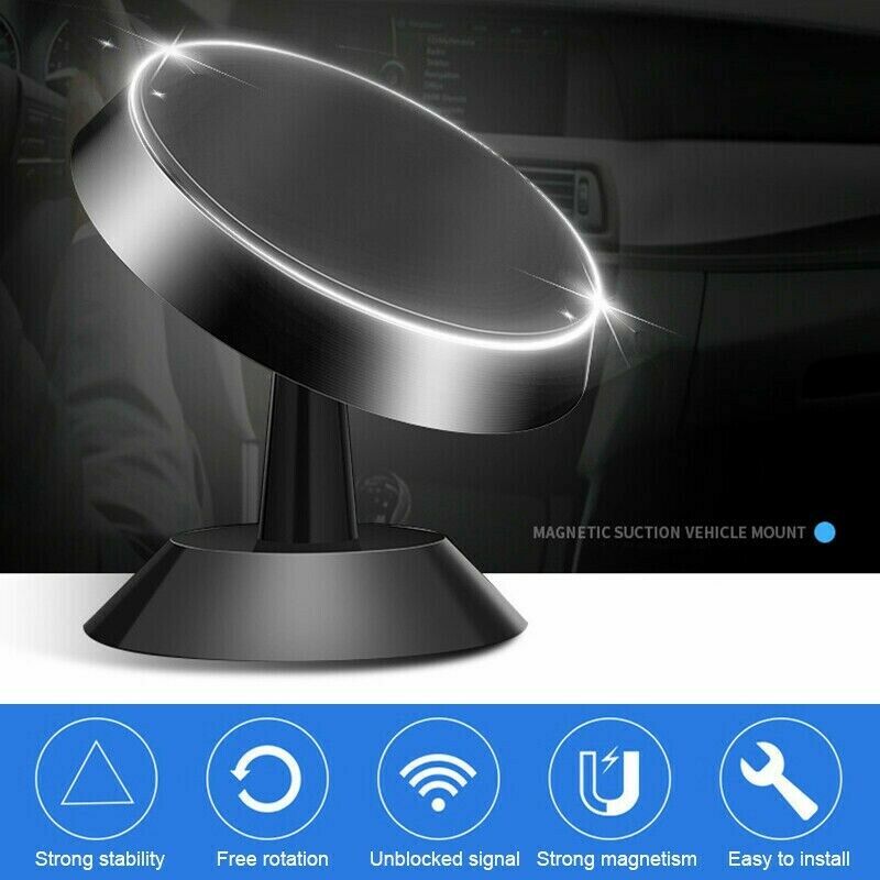 2pcs For iPhone Android Samsung Magnetic Car Phone Holder Stand Dashboard Mount