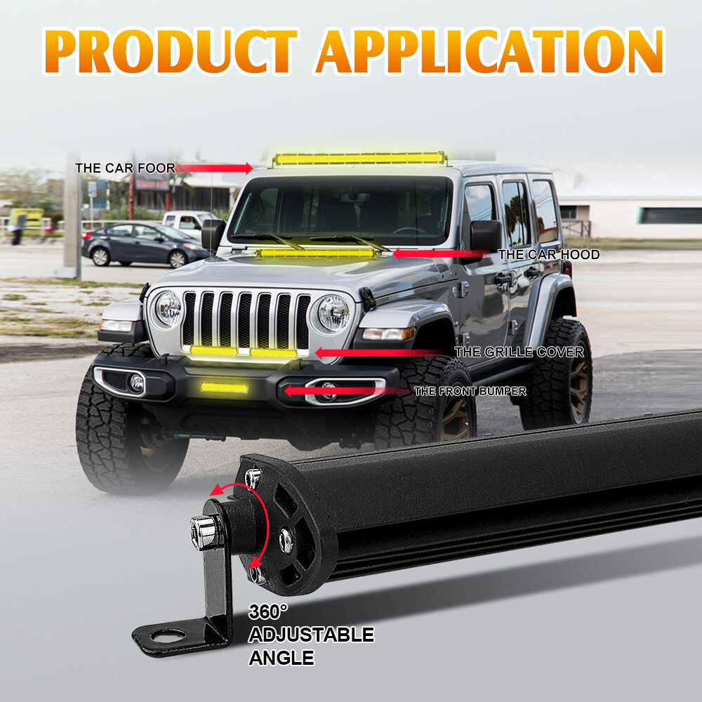 22 inch Slim Led Light Bar Spot Flood Combo Offroad UTV ATV Boat Truck DRL 20″