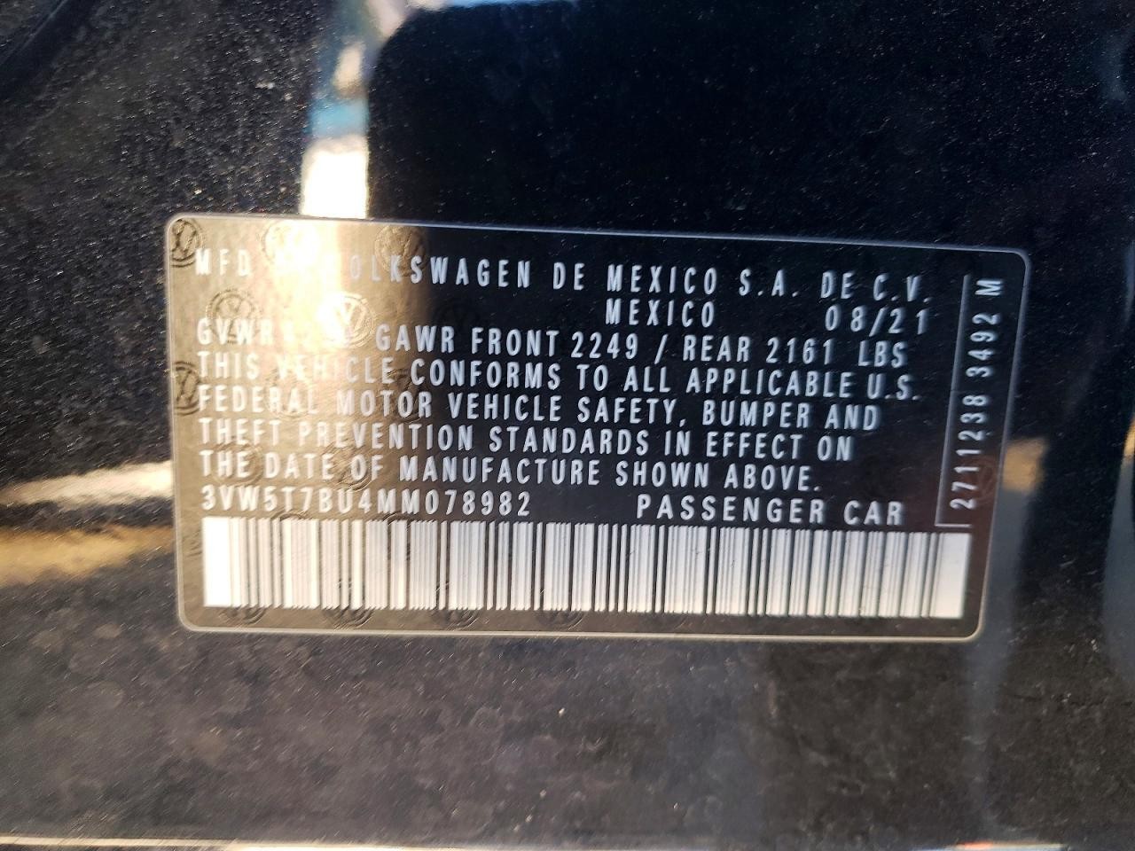 Used Front Center Infotainment Display fits: 2021 Volkswagen Jetta gli display a