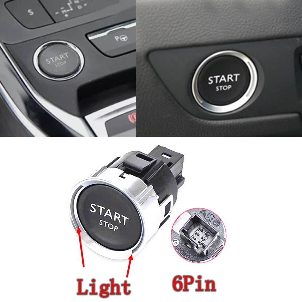 6 Pin Engine Start Switch for C4 2011 2018 One Button Start Switch Replacement