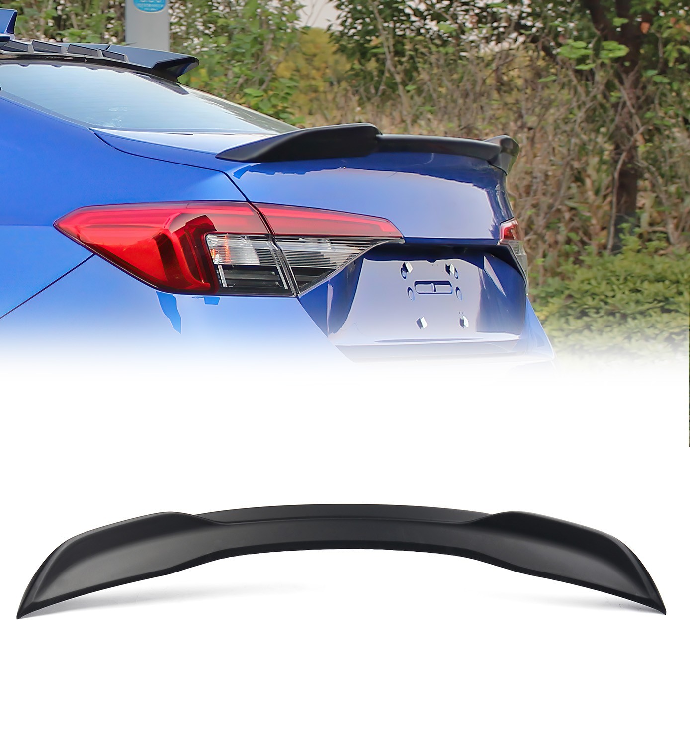 Matte Black ABS Rear Trunk Lip Spoiler for 2022-2026 11th Gen Civic JDM Style