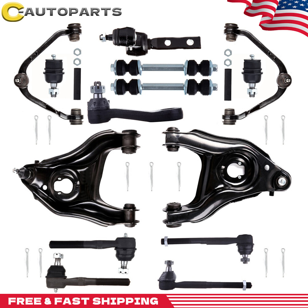 Front Upper & Lower Control Arm Tie Rod Sway Bar For 1997-2004 Ford F-150 F-250