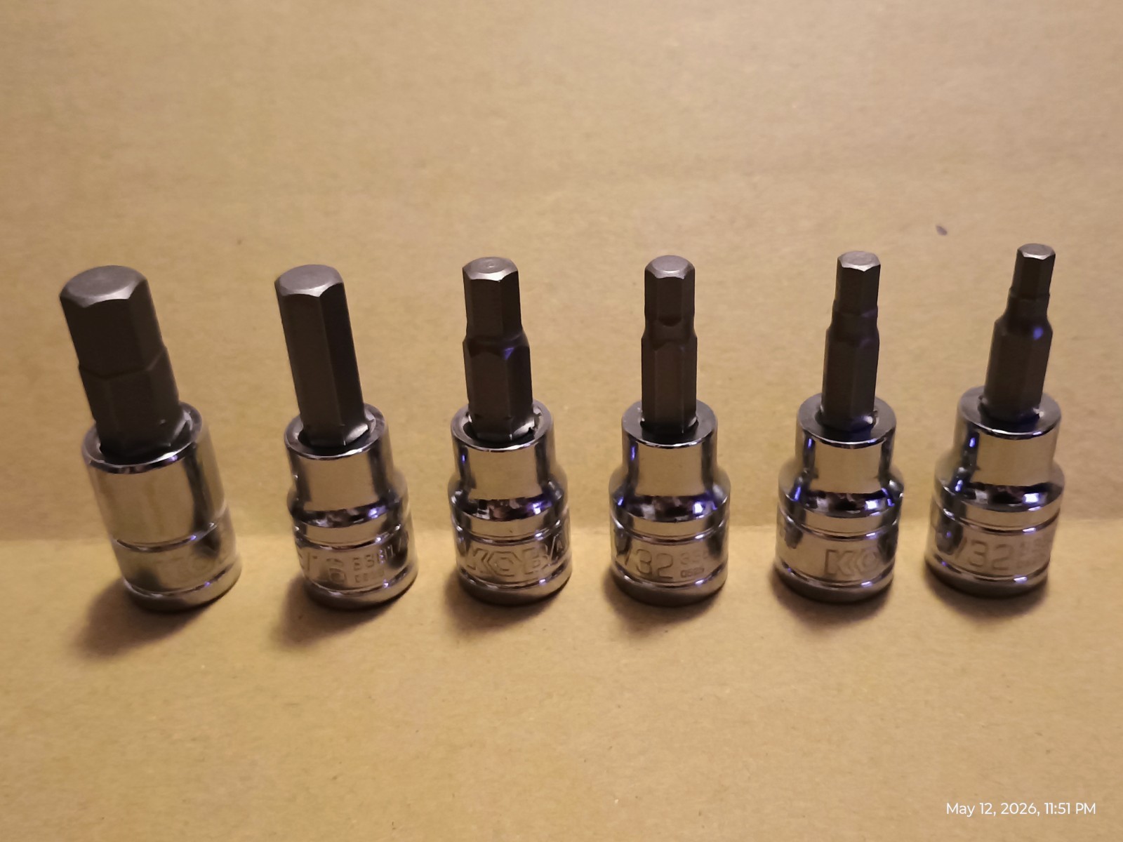 KOBALT 12 Piece METRIC and SAE Hex Bit (ALLEN) Socket Set for 3/8″ Inch Drive