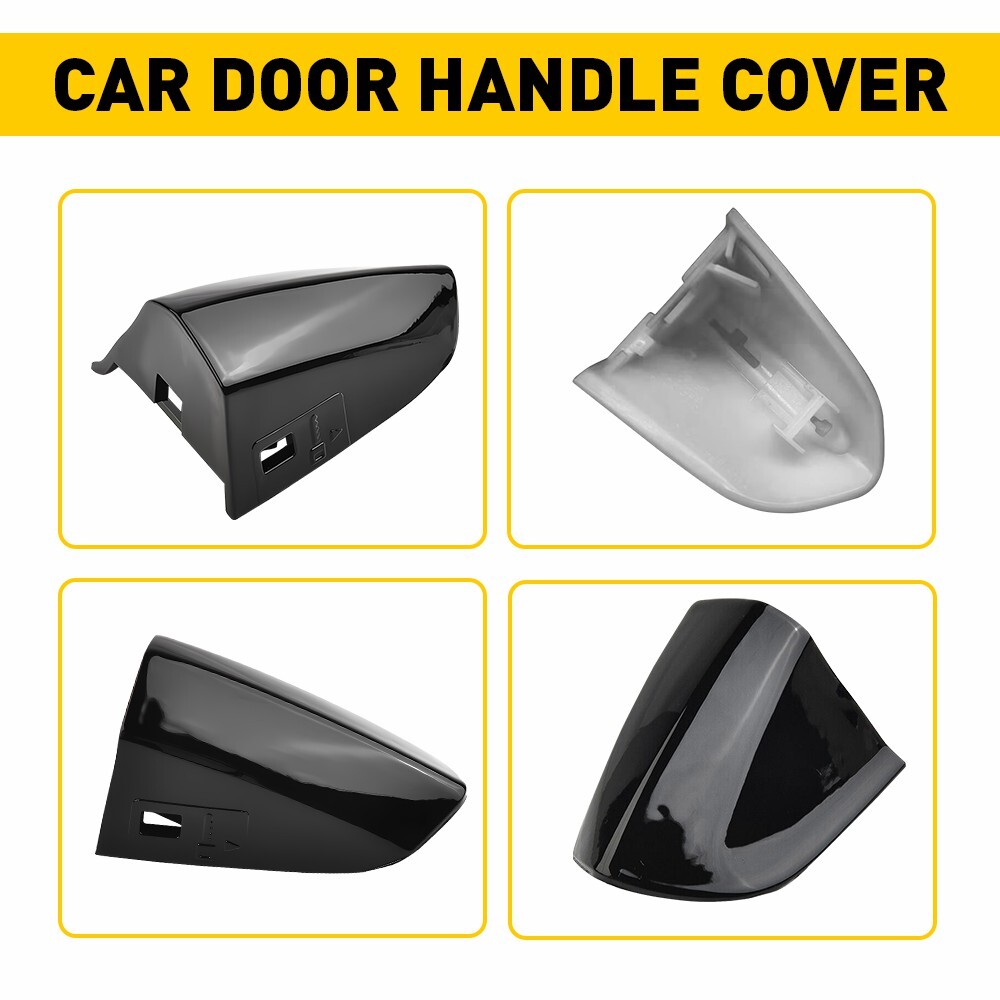 DOOR HANDLE KEY LOCK COVER BEZEL FITS FORD MUSTANG 2015-2022 DRIVER LEFT LH SIDE