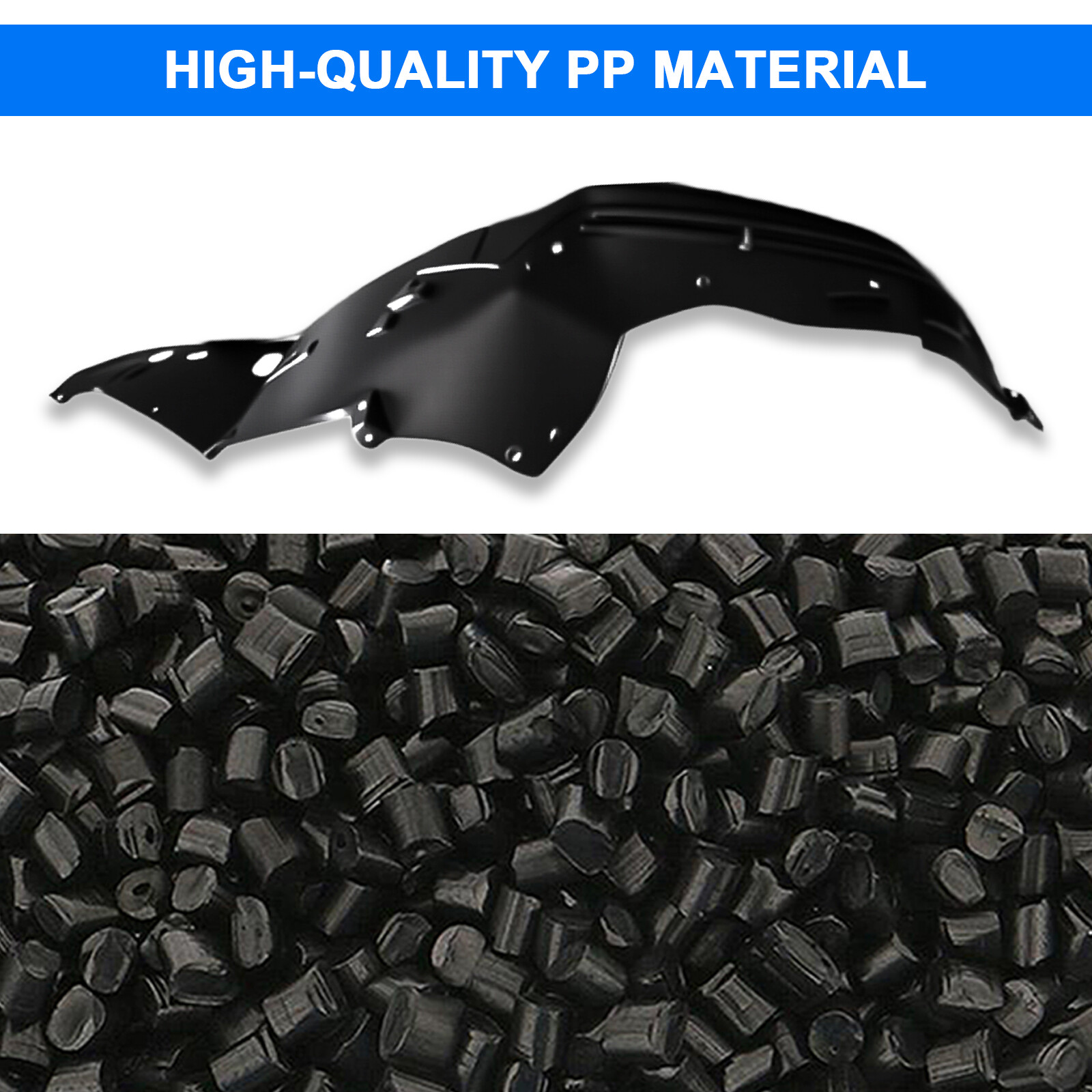 1 Pair Car Fender Liner Sets With Clips For Honda Accord Sedan 2013-2015