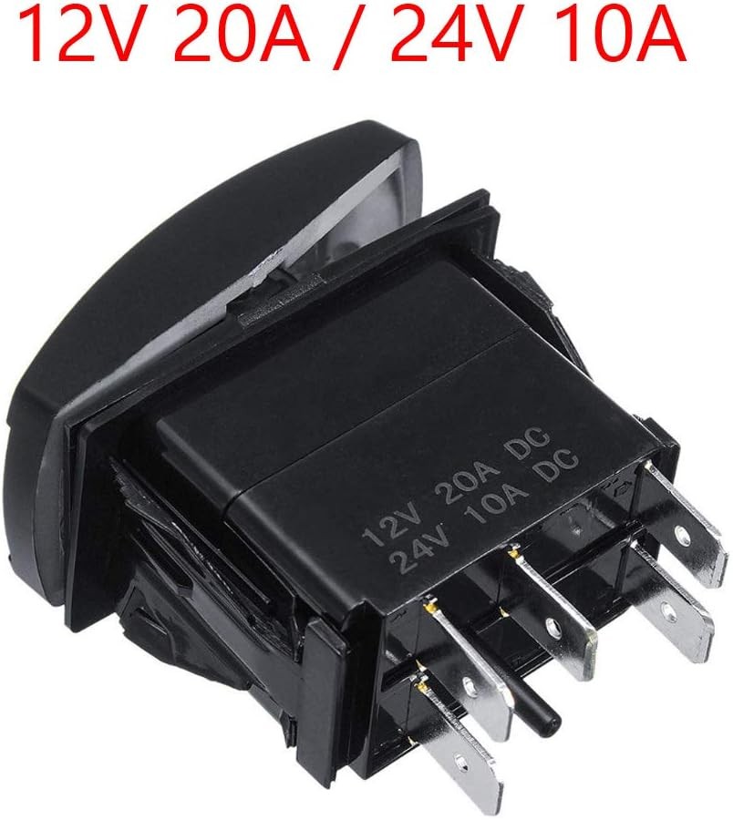 Car Blue LED Rocker Toggle Switch ON OFF 12V 20A 24V 10A