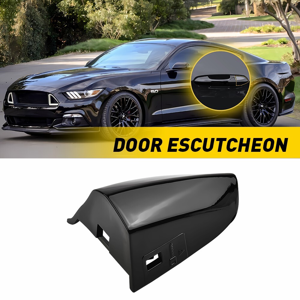 DOOR HANDLE KEY LOCK COVER BEZEL FITS FORD MUSTANG 2015-2022 DRIVER LEFT LH SIDE
