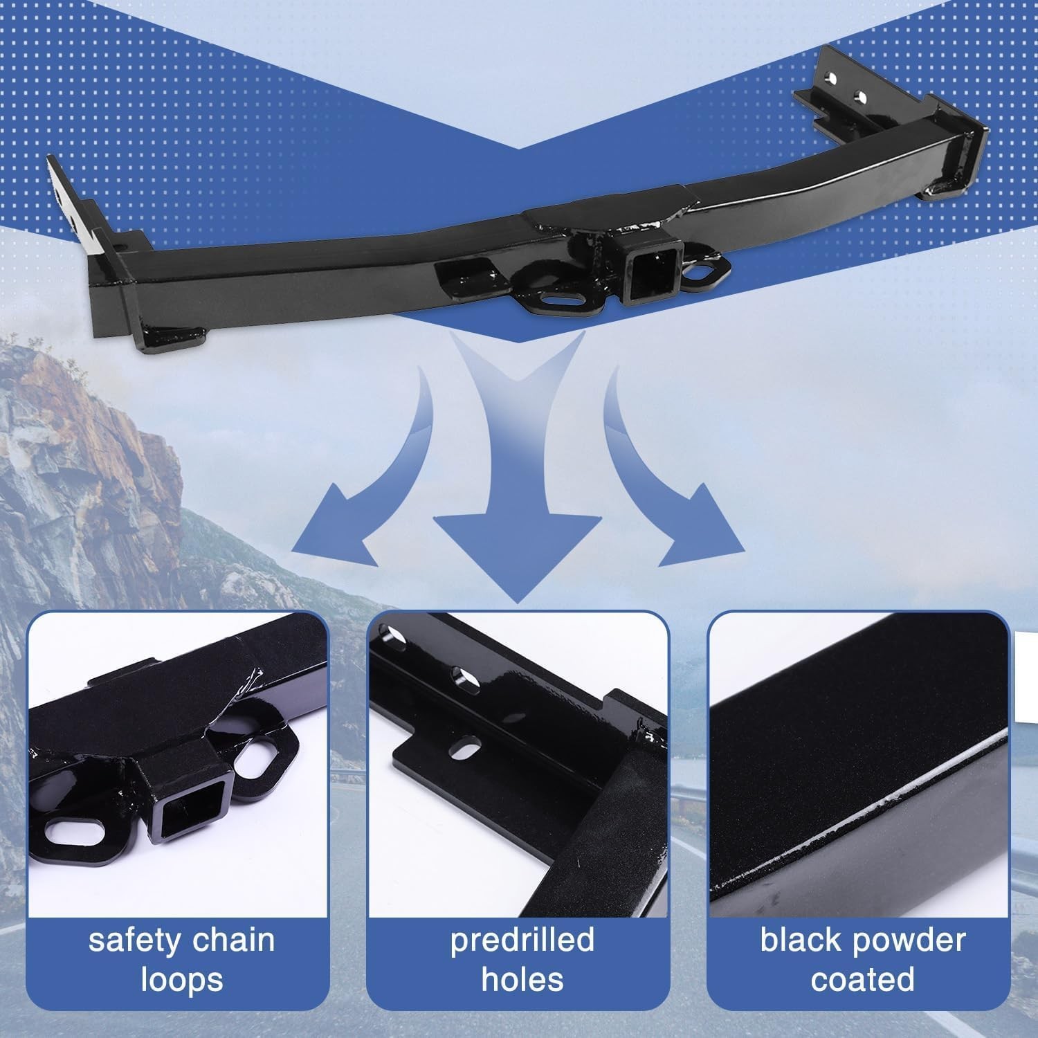 Class III 2″ Trailer Hitch Receiver For 2021-2023 Jeep Grand Cherokee L 3-ROW