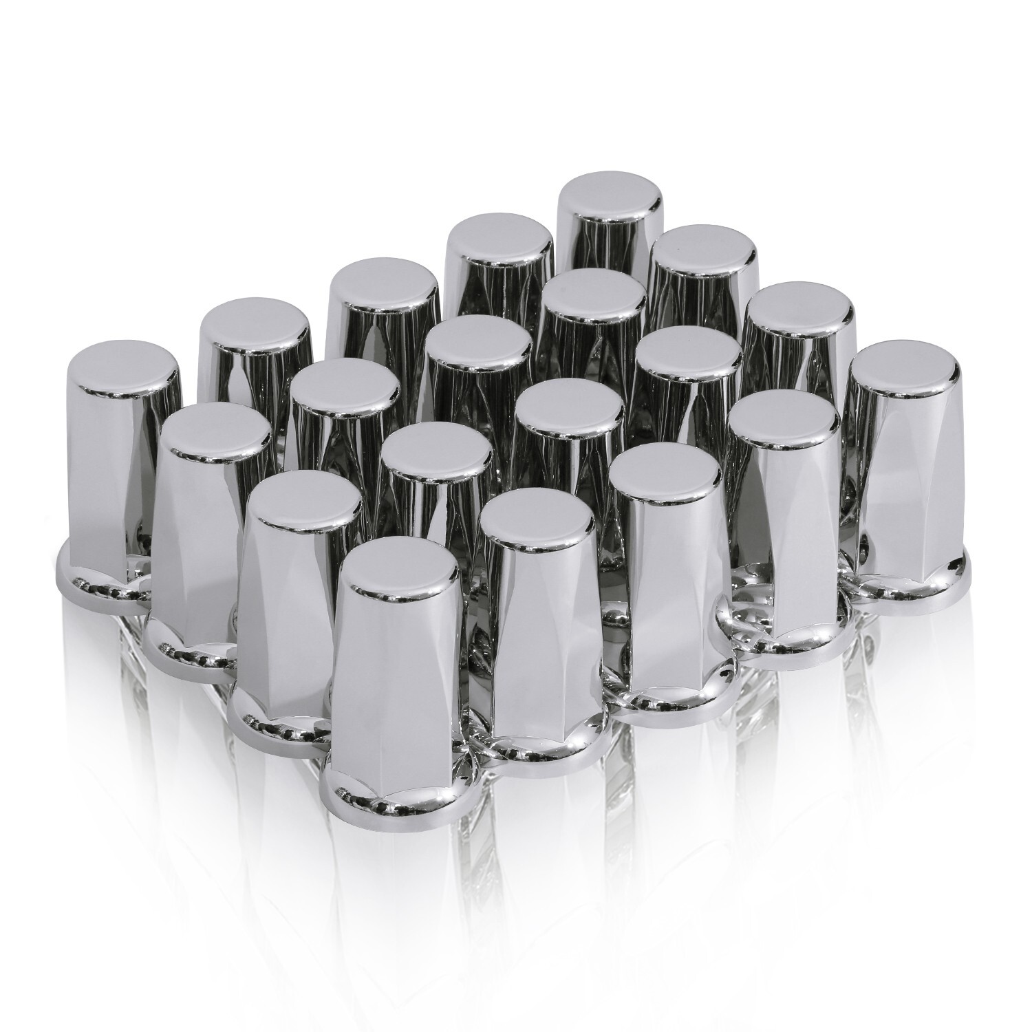 20pcs 33mm Chrome ABS Lug Nut Cover, Push-on Plastic Lug Nut Caps For Semi Truck
