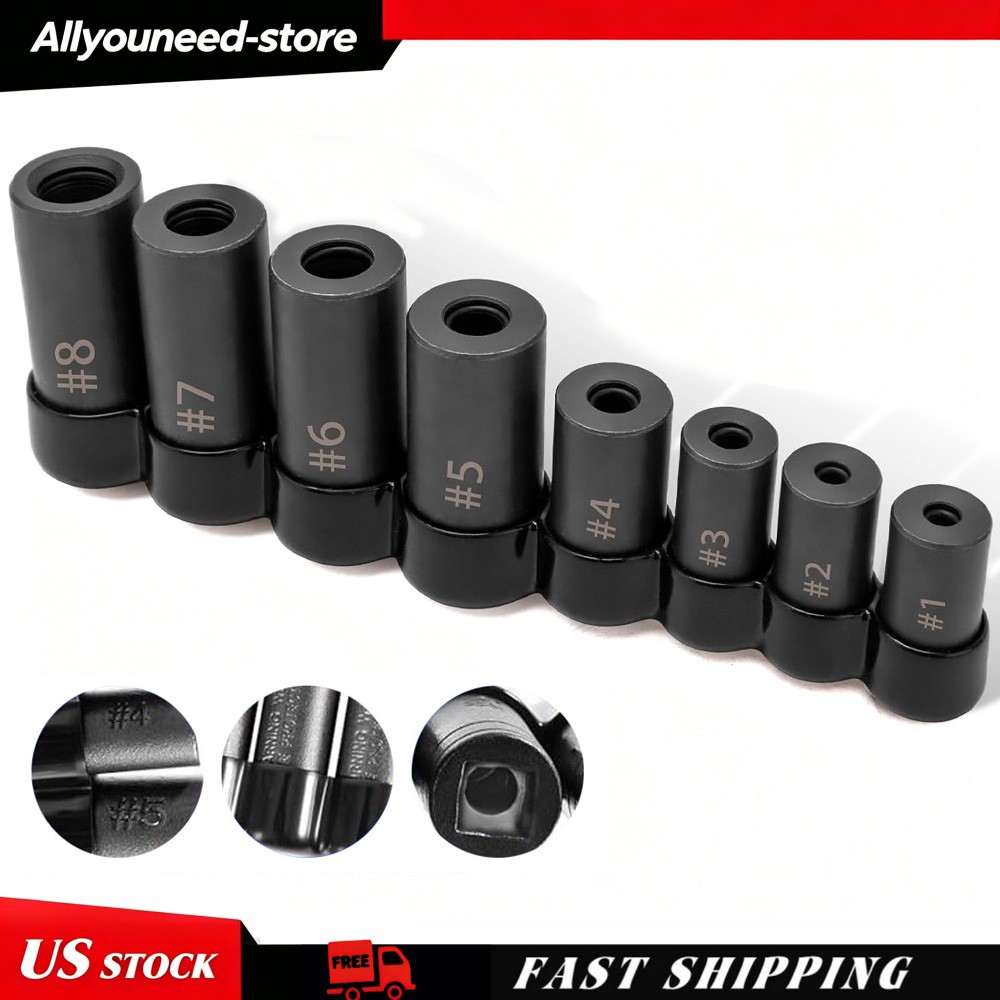 Tap Socket Set 8 Pcs/Set – Lisle Tool Corporation Prt# 70500 with Iron Holder