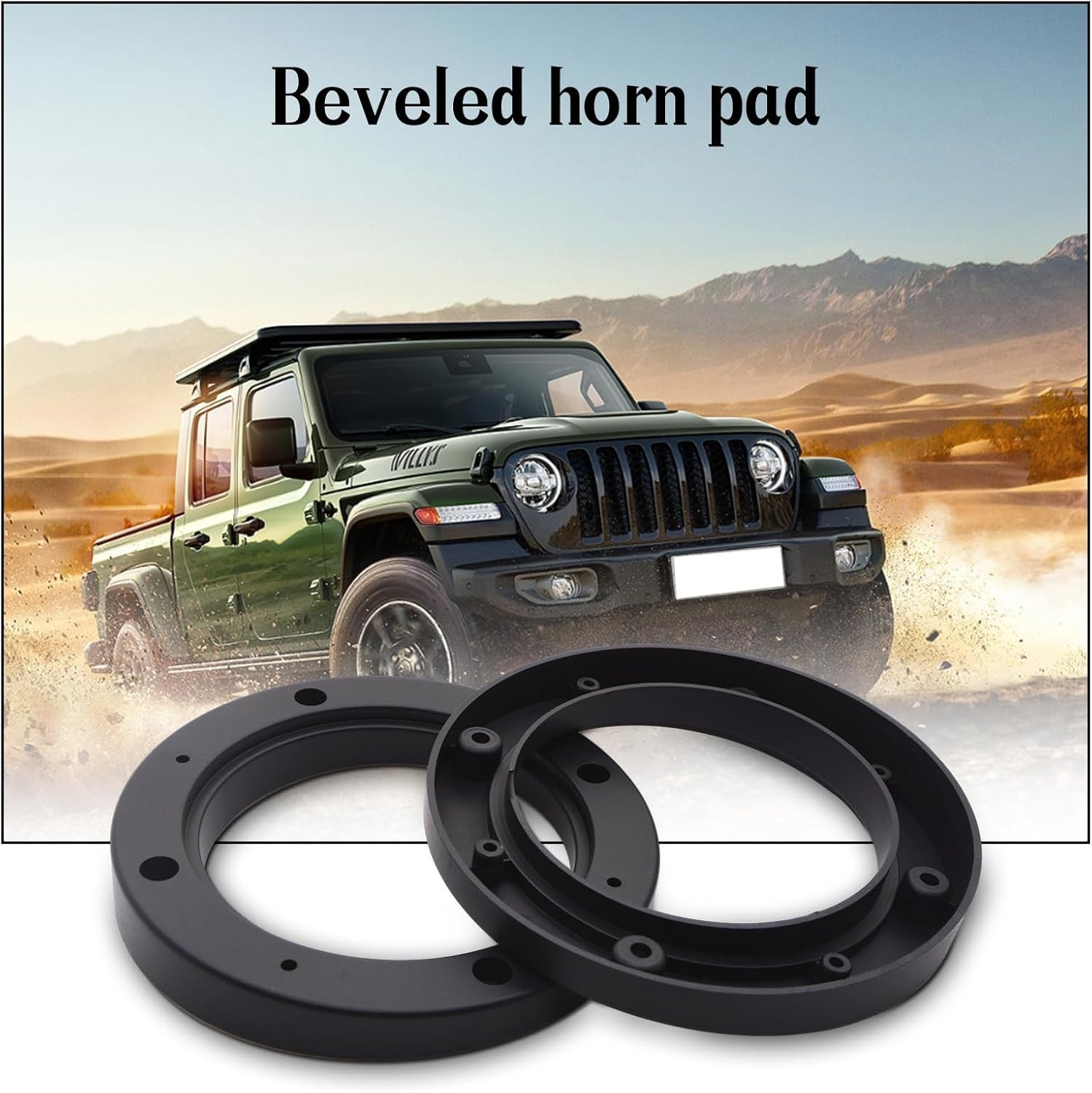 4 Inch Speaker Spacer Ring Adapter 2 Pack for Car Boats Trucks Black ABS Plastic