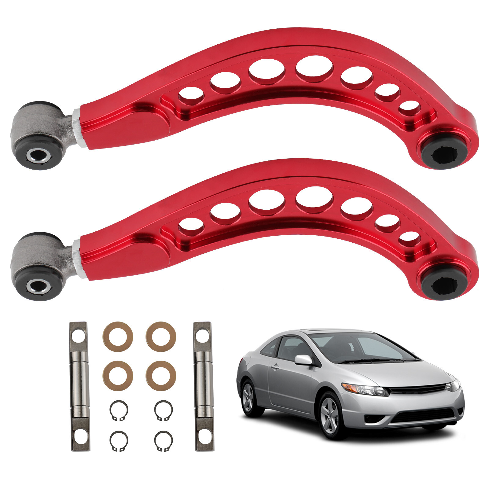2x Adjustable Rear Upper Camber Control Arms Kit for 2006-2015 Honda Civic 1.8L