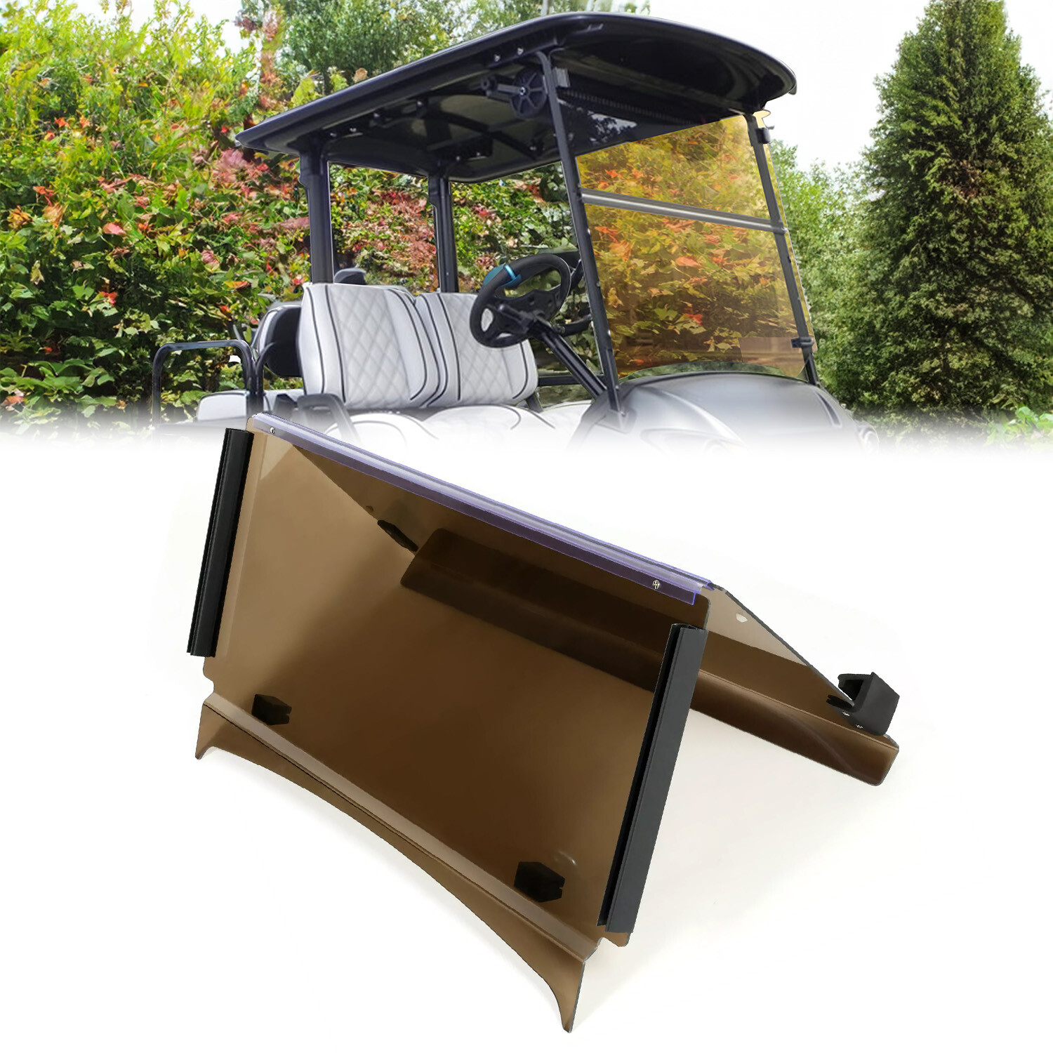 Fit Yamaha G29 DRIVE 2 Tinted Windshield Folding (2017-UP) *NEW* Golf Cart Part