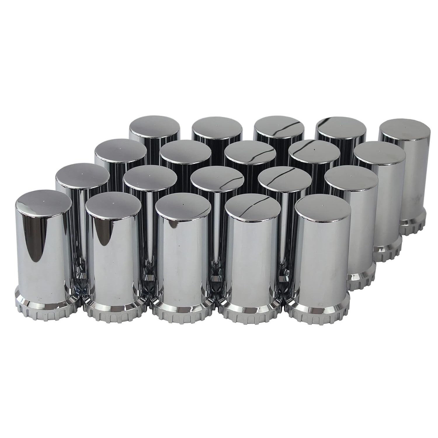33mm*3-3/4″ Lug Nut Cover Thread On ABS Chrome Plastic Lug Nut Caps (20 Pcs)