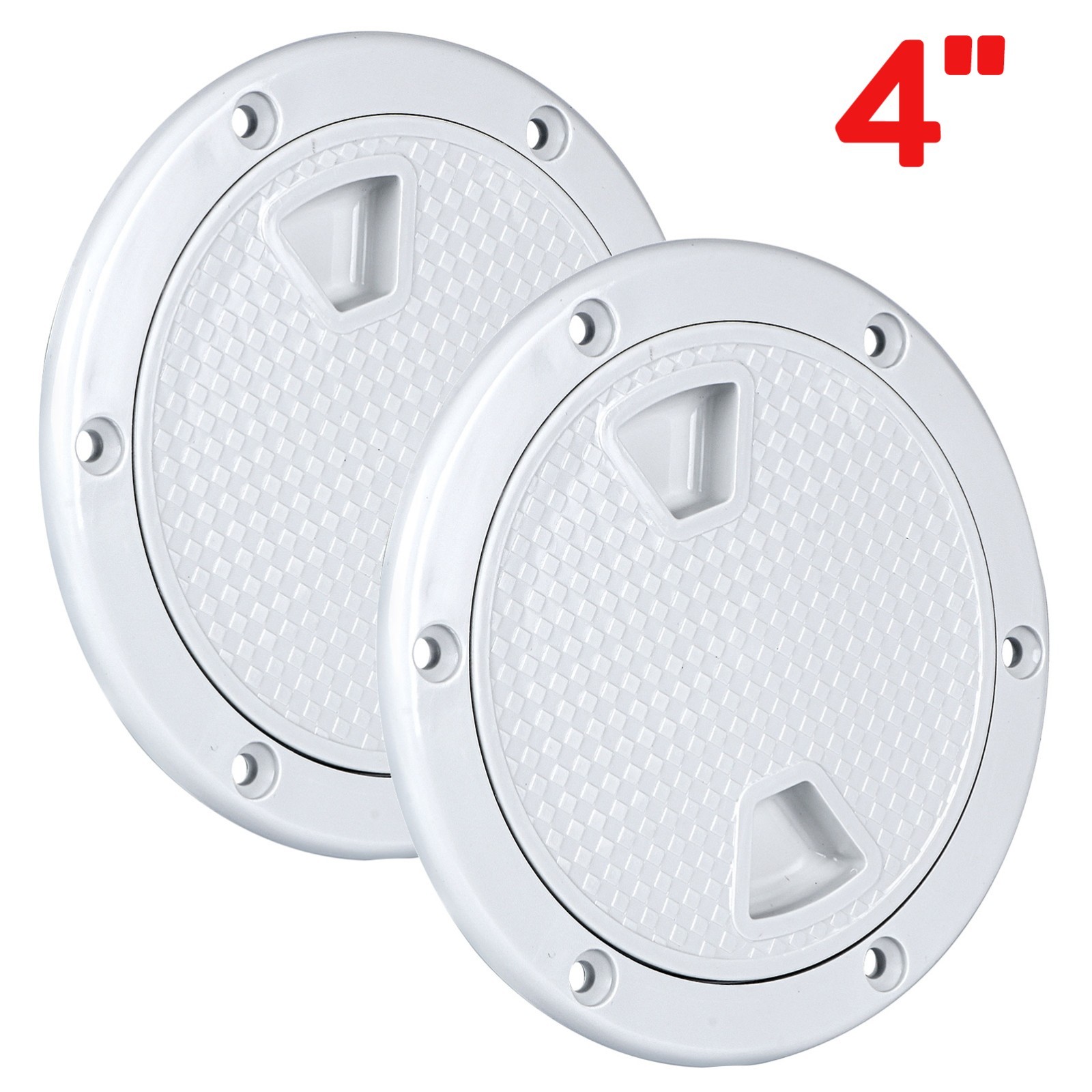 2pcs Boat Round Hatch Cover White 4″ 6″ 8″ Round Inspection Deck Hatch