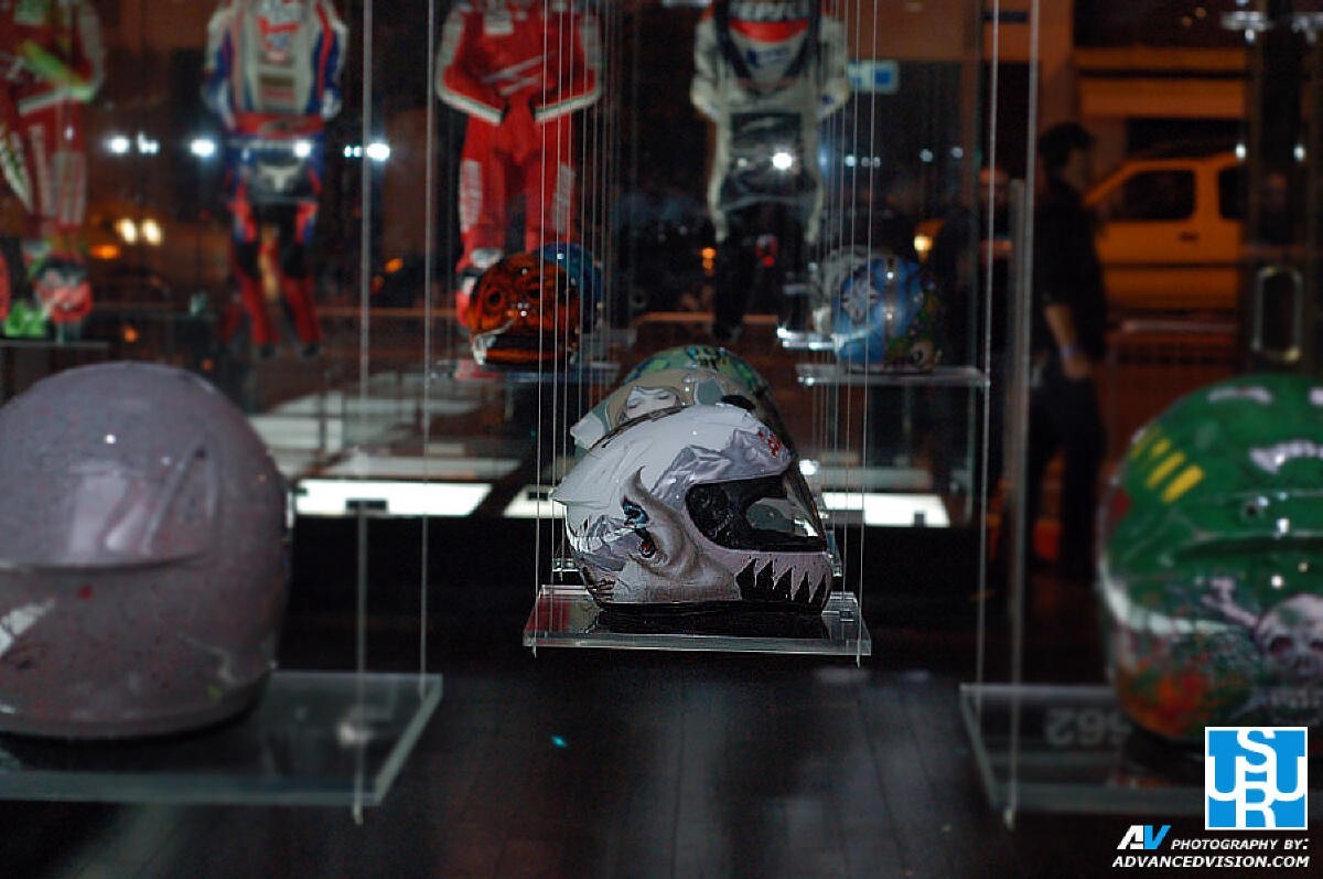 “Untitled” original painted motorcycle helmet by Futura