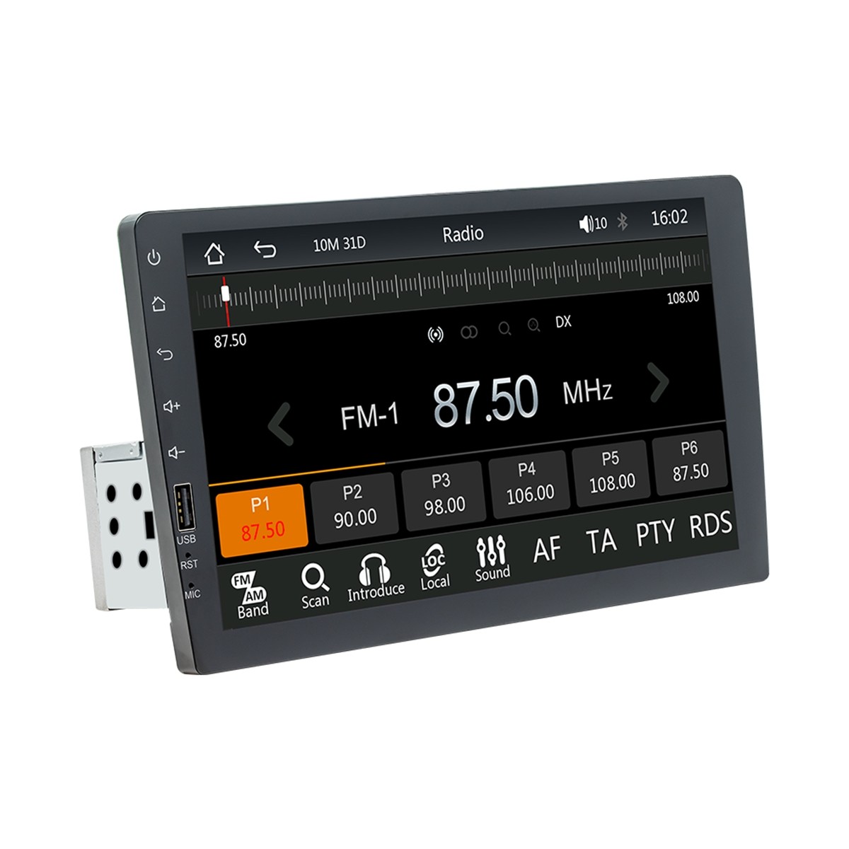 MP5 Player Single DIN Touch Screen 9in HD Car FM Radio Stereo In Dash Bluetooth