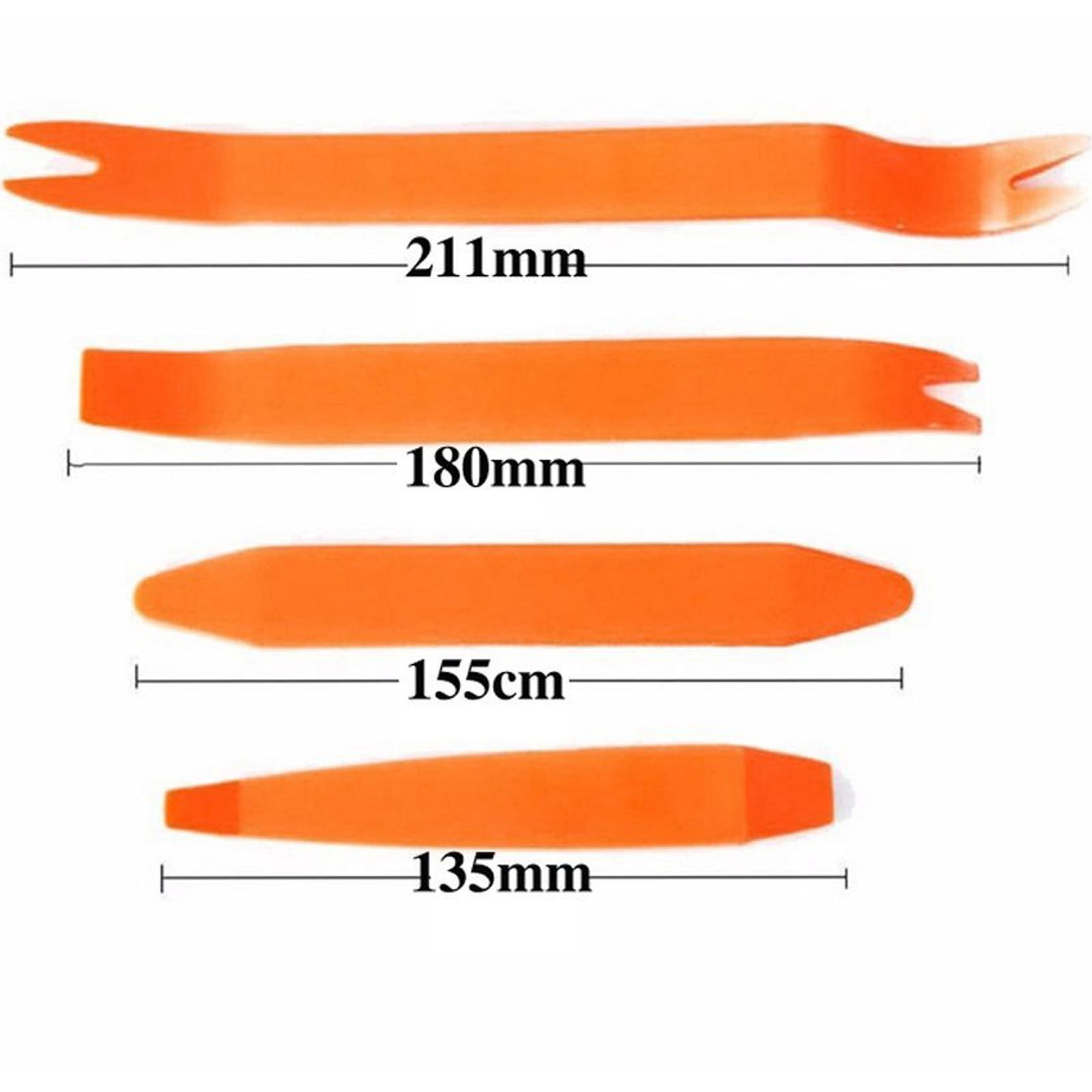 4 psc Pry Bar Set Automotive Dash Panel Plastic Trim Tool Molding Remover