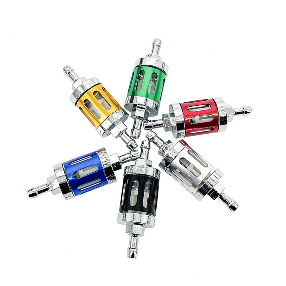 Universal 8mm Fuel Filter Engine Inline Gas Fuel Line Filter CNC Glass Filter