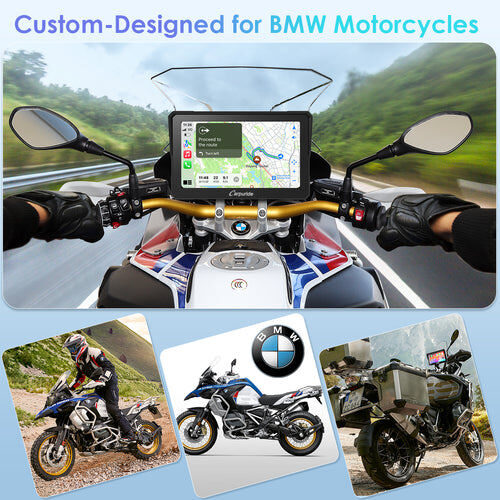 Carpuride W702B Wireless Carplay DualBluetooth Impermeable Touchscreen BMW Moto