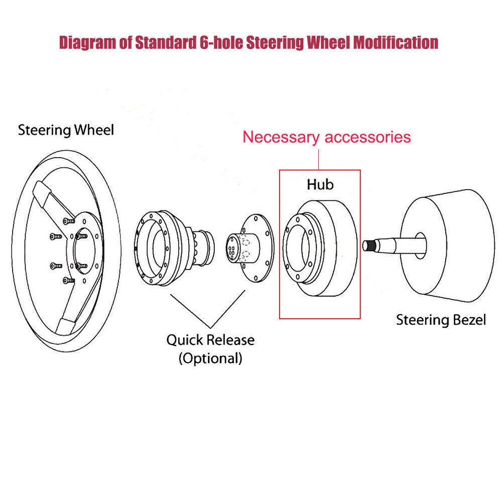 14IN Steering Wheel+Quick Release+Hub Adapter For Mitsubishi Galant Impreza WRX