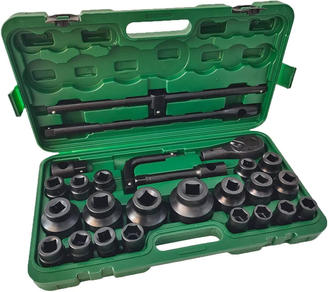 26 Pcs 3/4″ Drive Impact Socket Set Cr-V Chrome Vanadium Steel Standard Metric