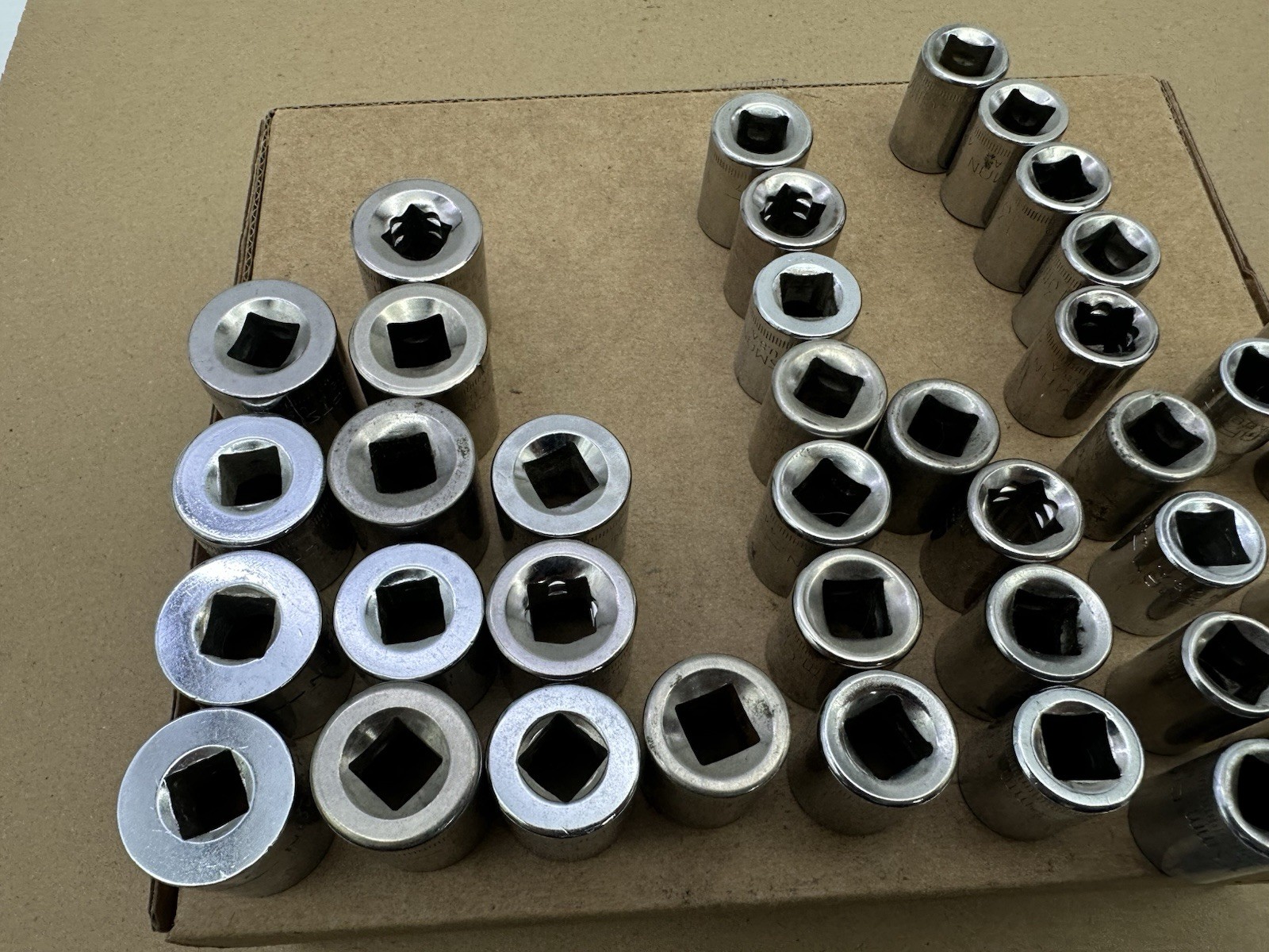40pc LOT Craftsman G Inverted G2 Socket Set 12 Point 3/8″ Drive 10mm-19mm USA