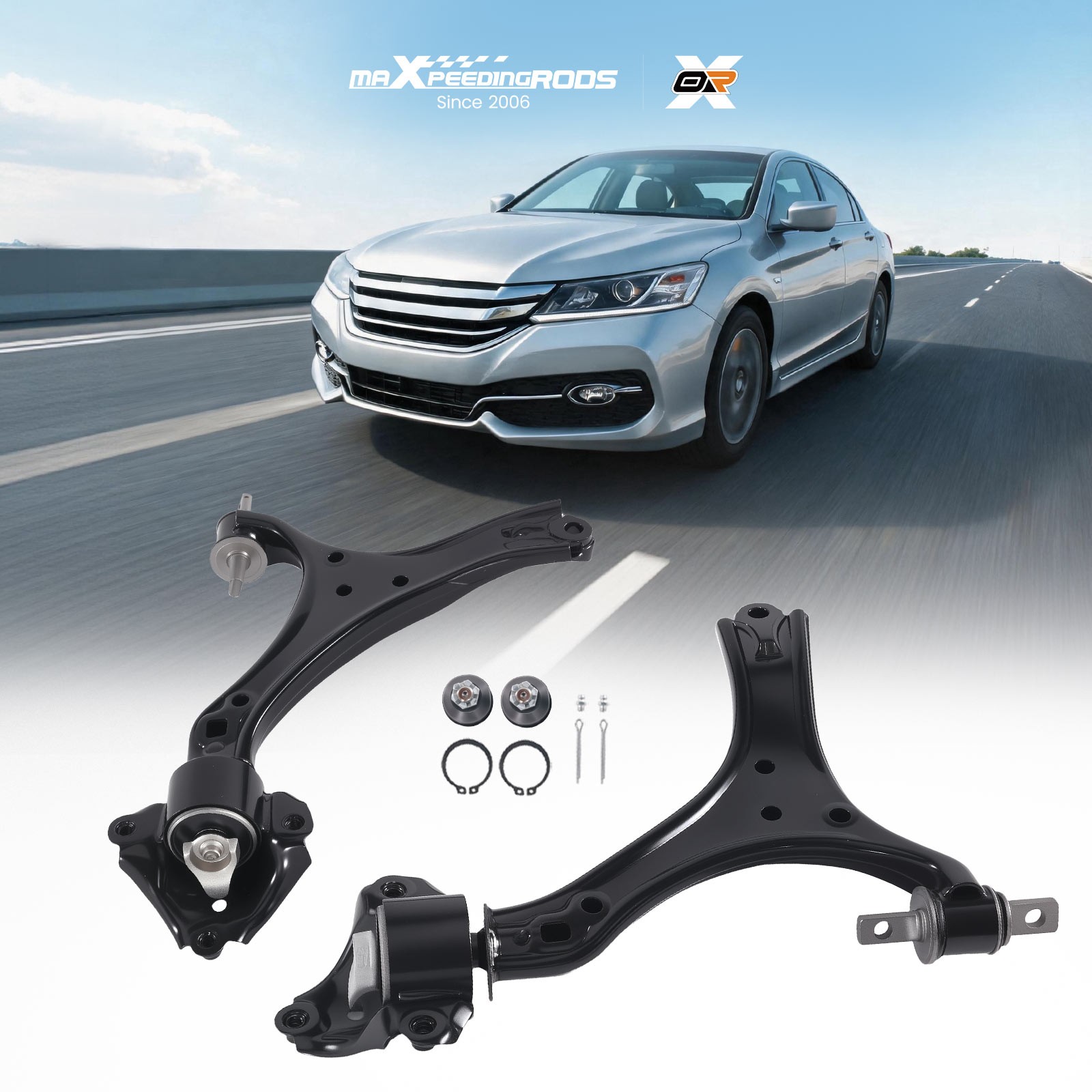 4pc Front Lower Control Arms Ball Joints Kit for 2013 -17 Honda Accord Acura TLX