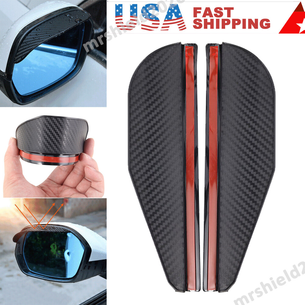2x Car Rear View Side Mirror Rain Board Eyebrow Guard Sun Visor Accessories