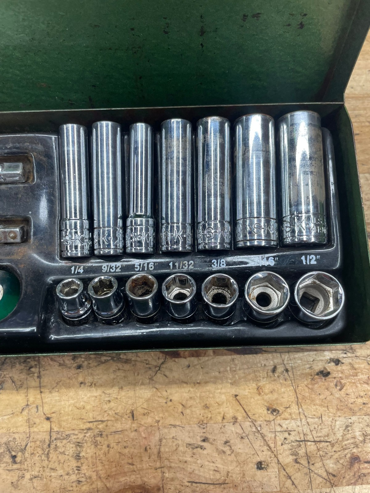 SK 1/4” Socket And Ratchet Set SAE/Metric USA