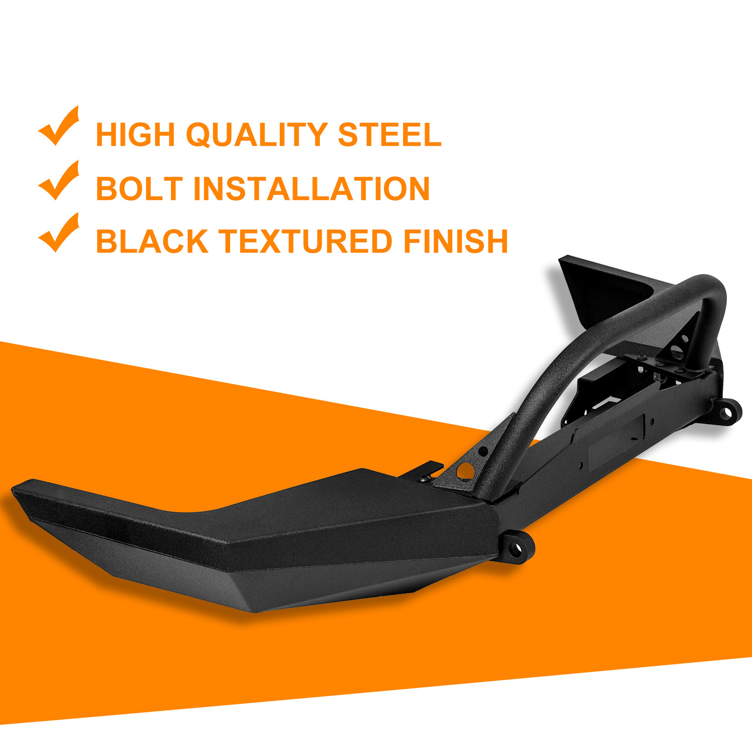 For 1998-2011 Ford Ranger Modular Front Black NEW Winch Bumper with Bull Bar