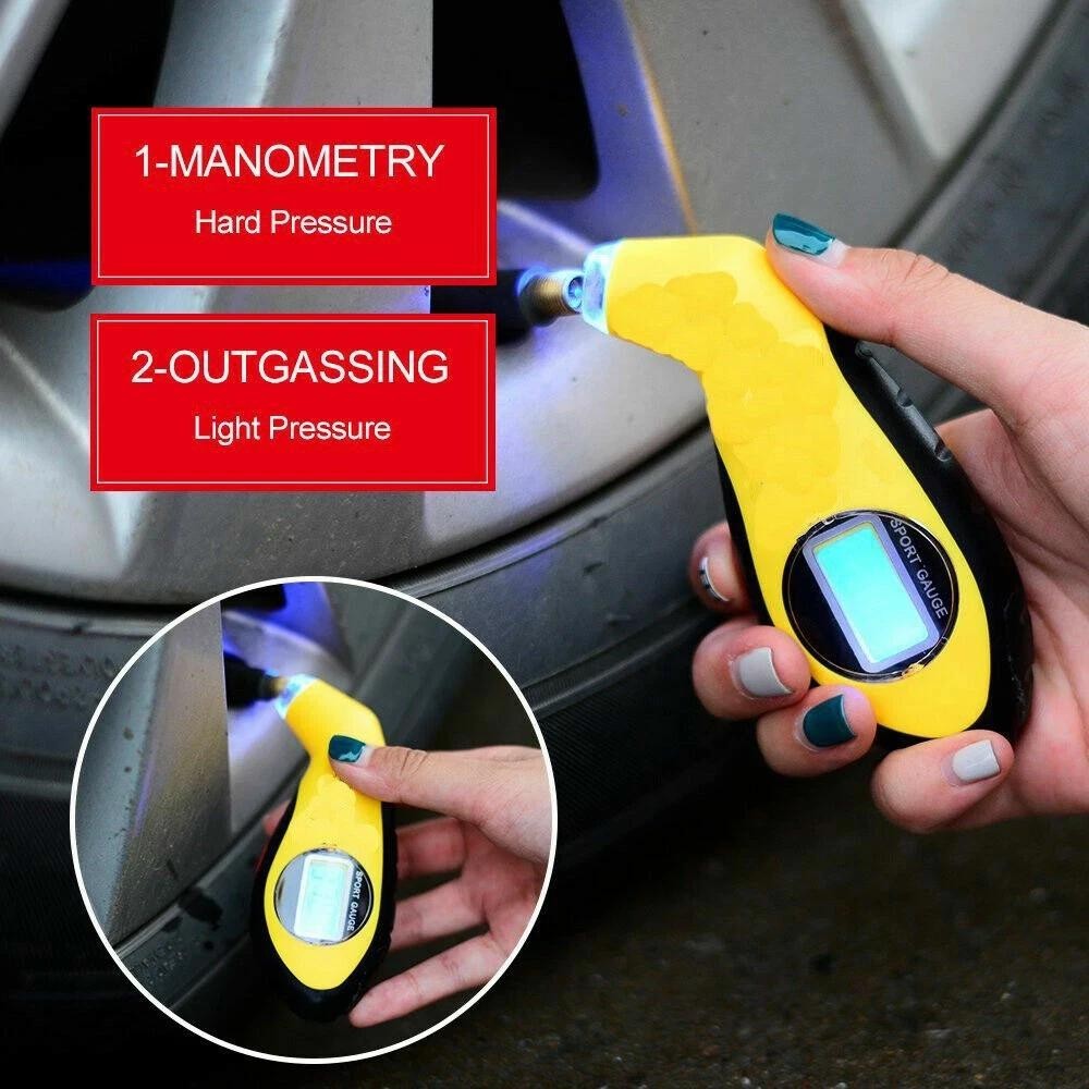 2026 Car Motorcycle Tyre Gauge Tire Air Pressure Guage LCD Digital Meter Tester