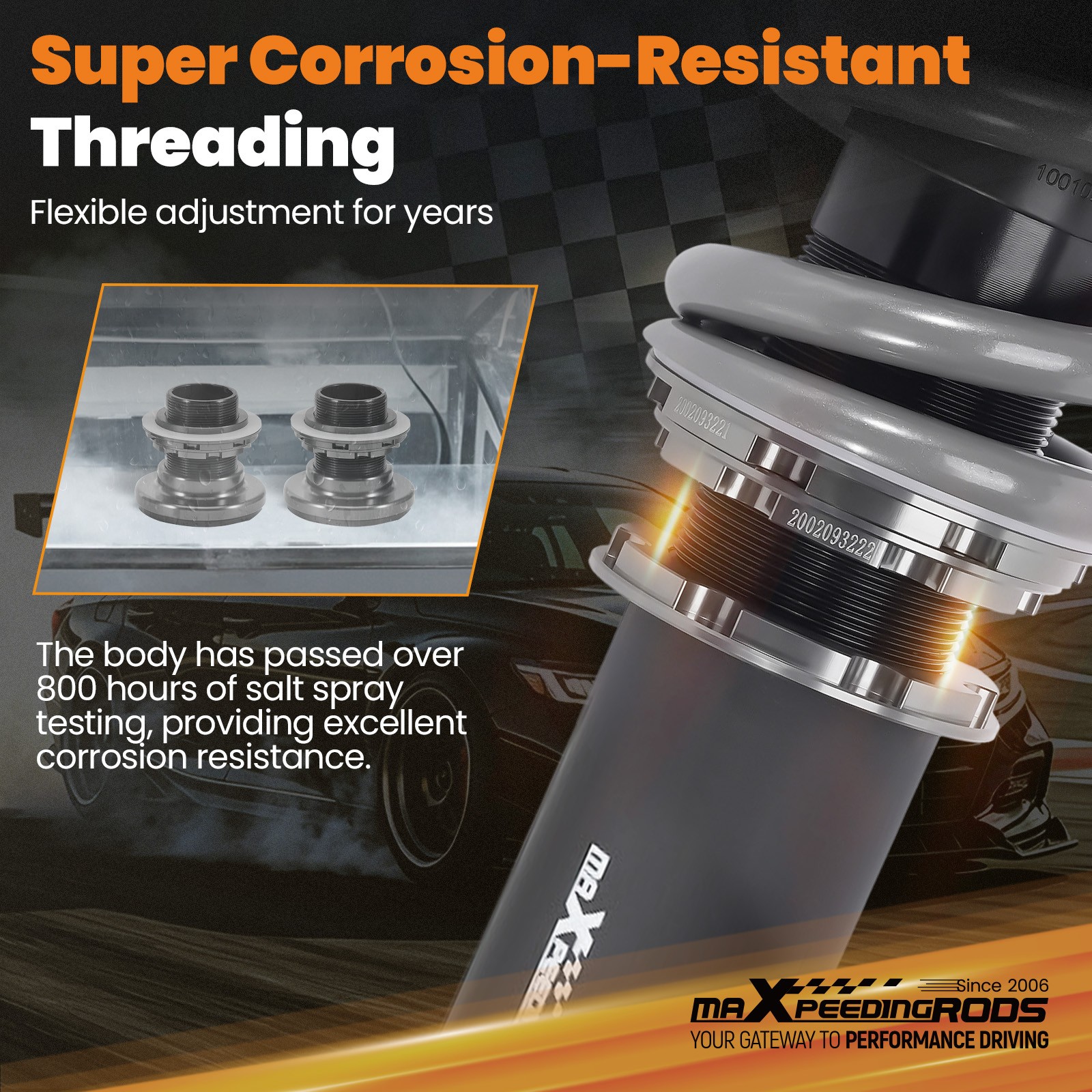 MaXpeedingrods T7 Coilovers Lowering Coils for Lexus GS300 1998-2005 GS400 GS430