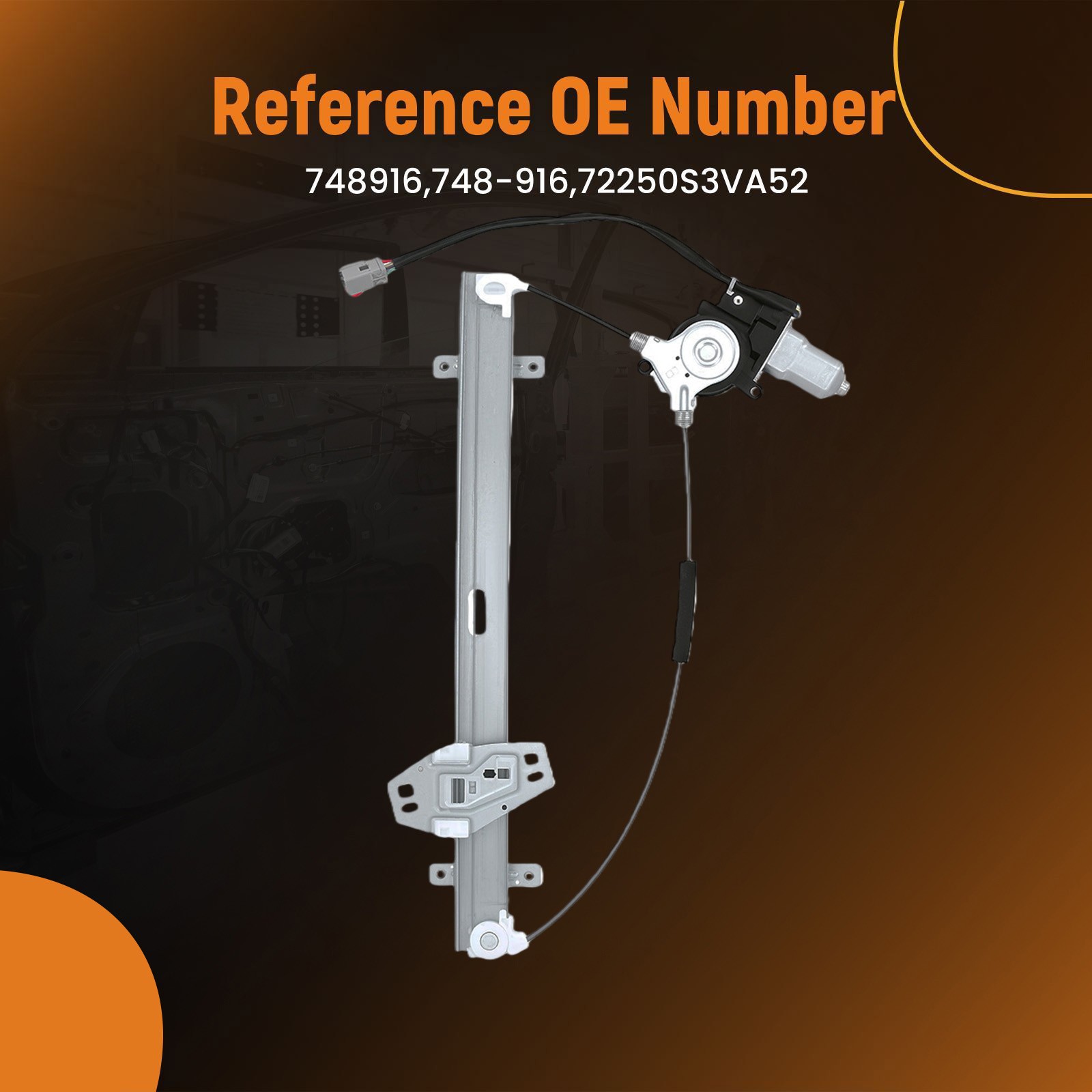 Left Front Power Window Regulator for Acura MDX 2003-2006 Metal Plastic