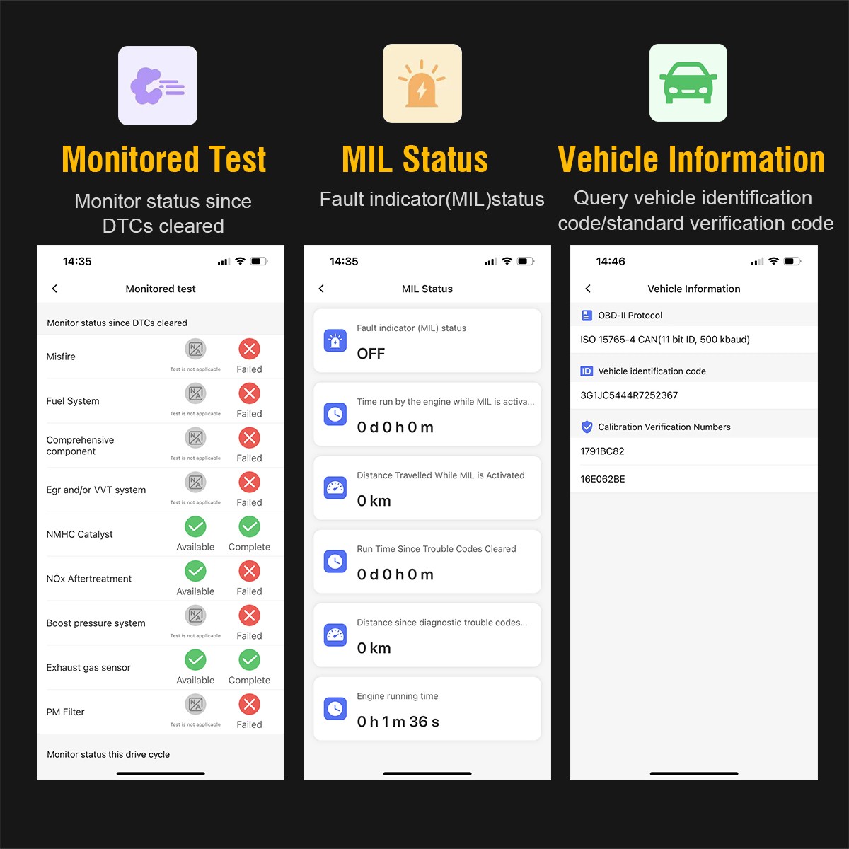 OBD2 Scanner Bluetooth for iPhone Android Wireless Diagnostic Tool Code Reader