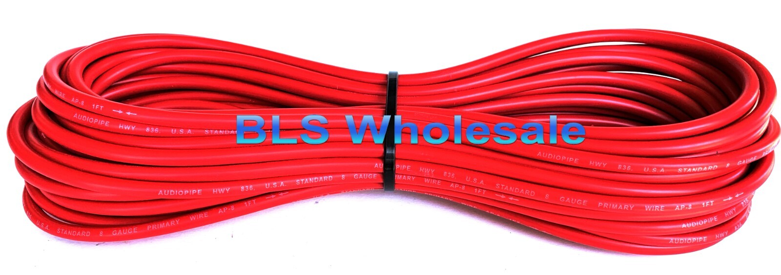 25ft Each Red & Black 8 Gauge Power Wires Car Auto Primary Wire Cable Wiring