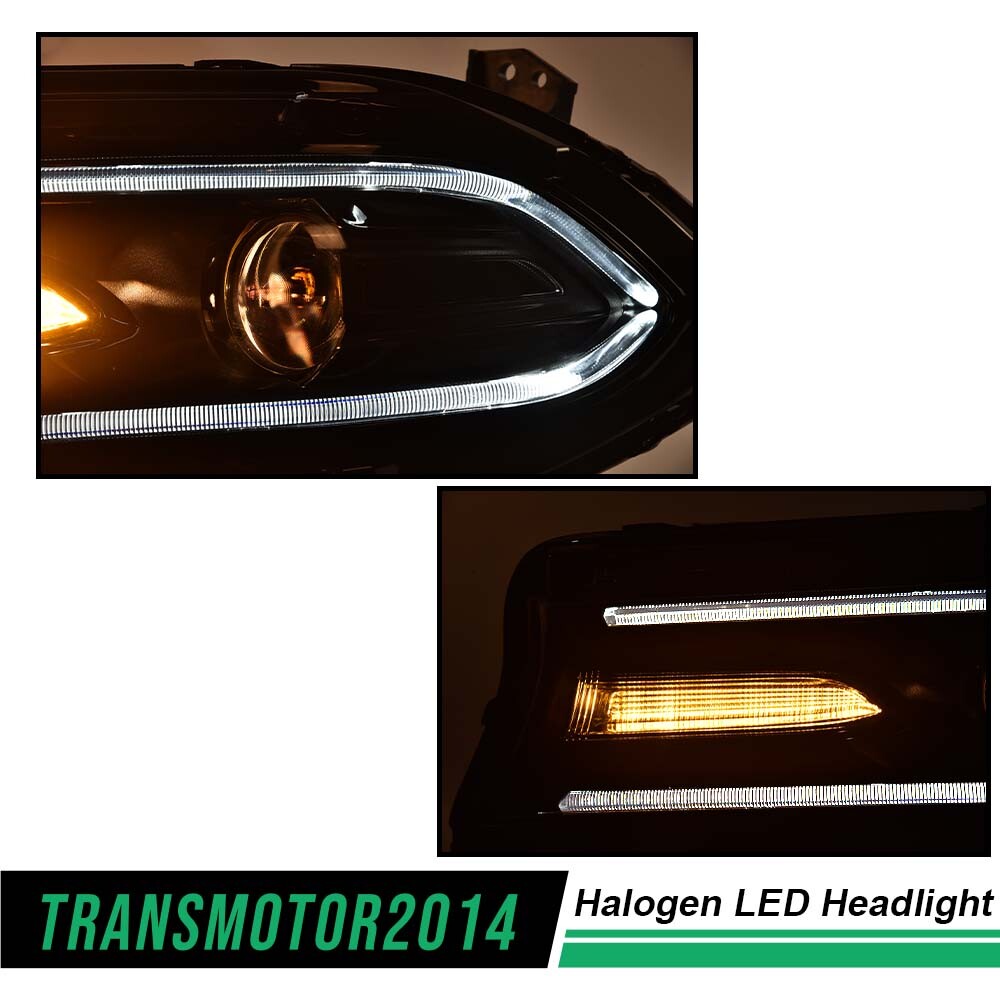 Fit For Dodge Charger 15-22 Headlights LED DRL Halogen Left & Right Headlamps