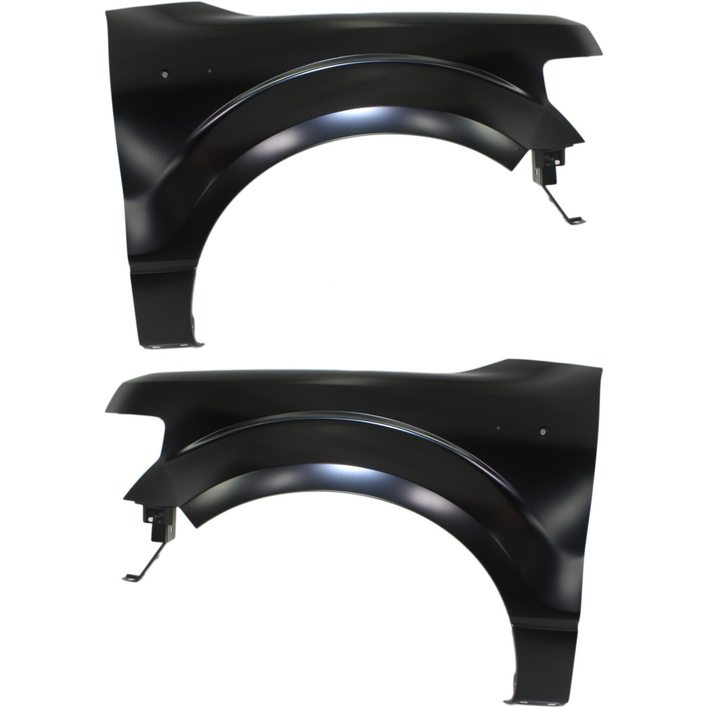Front Fender Set For 2009-2014 Ford F-150 CAPA Black Steel CL3Z16005A BL3Z16006A