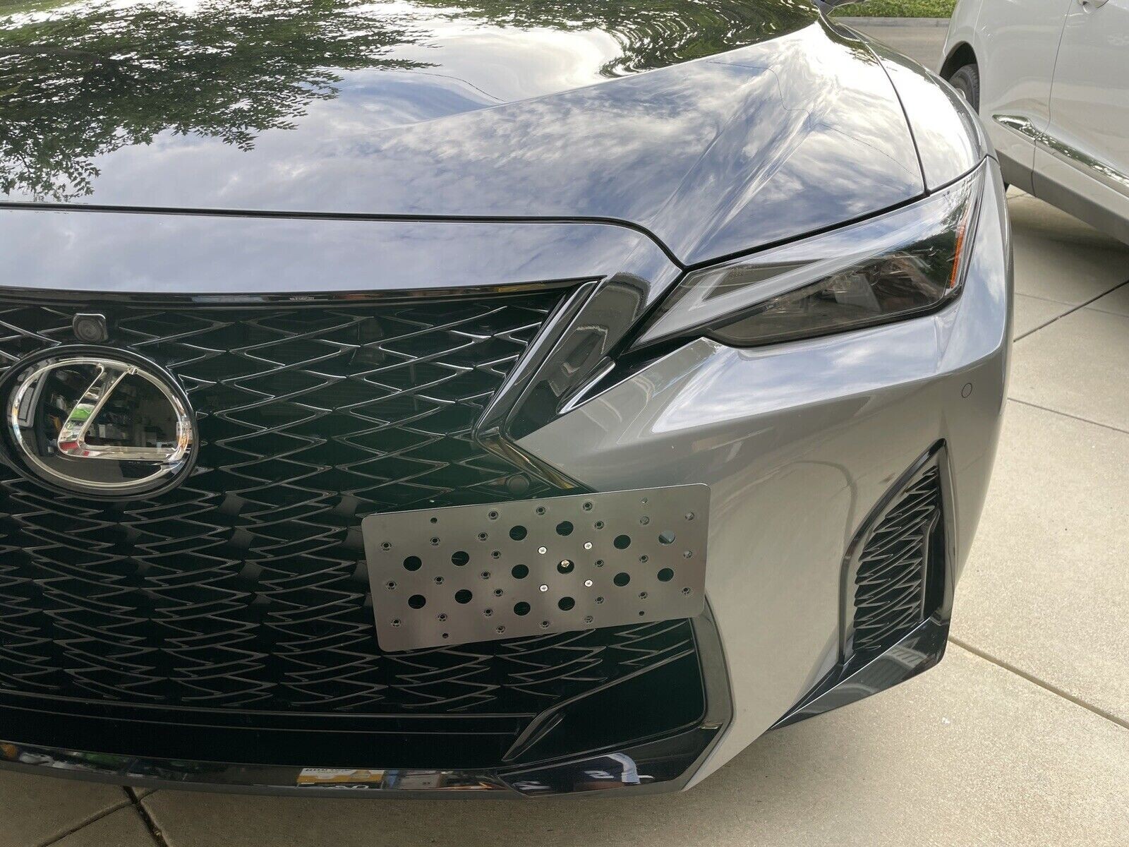 Front Bumper Tow Hook License Plate Mount Bracket Kit For Lexus IS 2021-2024 New
