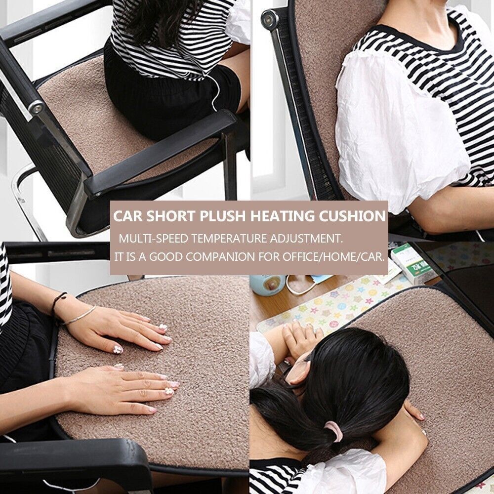 Single Car Heated Cushion Heating Warm Cushion Short Plush Pad Square Mat Pad