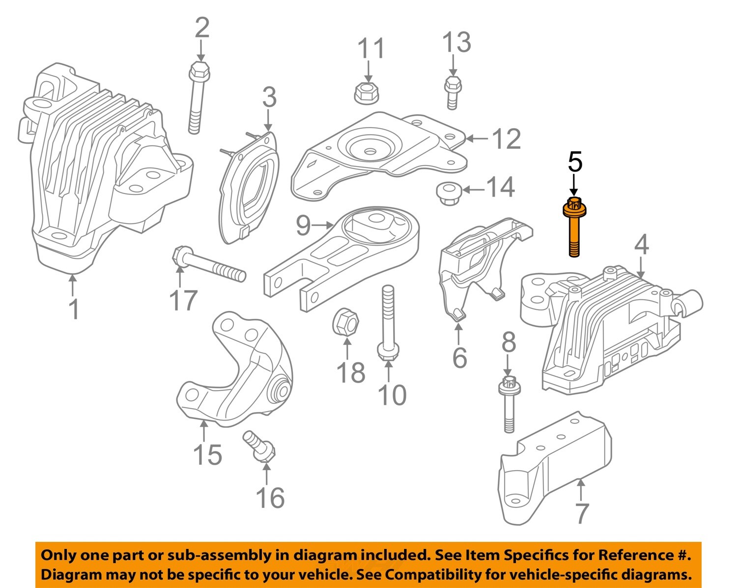 CHRYSLER OEM 15-23 200-Ft Lwr Cntl Arm Inner Bolt 6510865AA